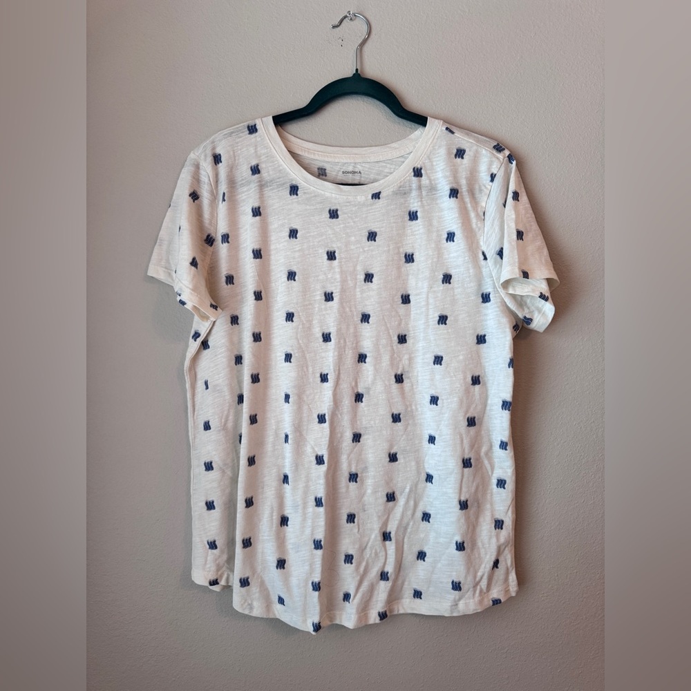 Sonoma Cream and Blue Everyday Tee